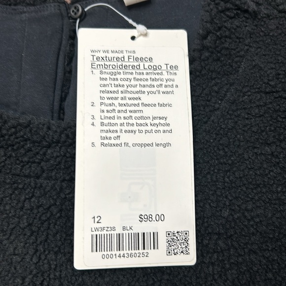 Lululemon Textured Fleece Embroidered Logo top - Picture 2 of 4